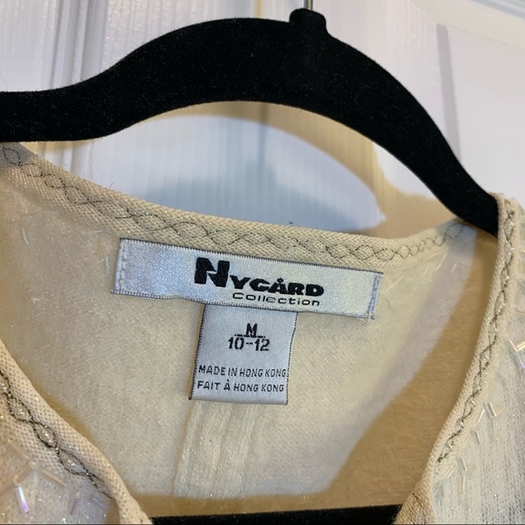 Nygard Cream Boiled Wool Sweater Cadigan Size M - Picture 7 of 7